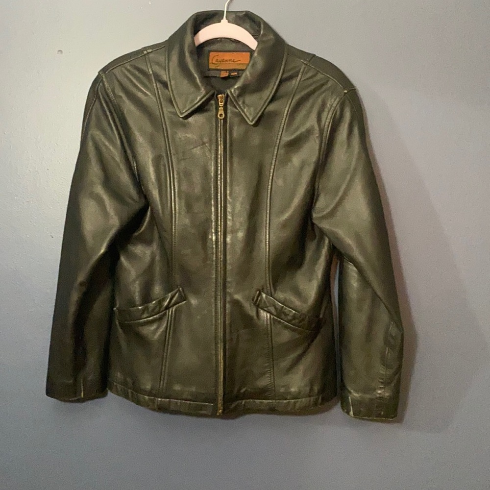 Cayenne leather jacket